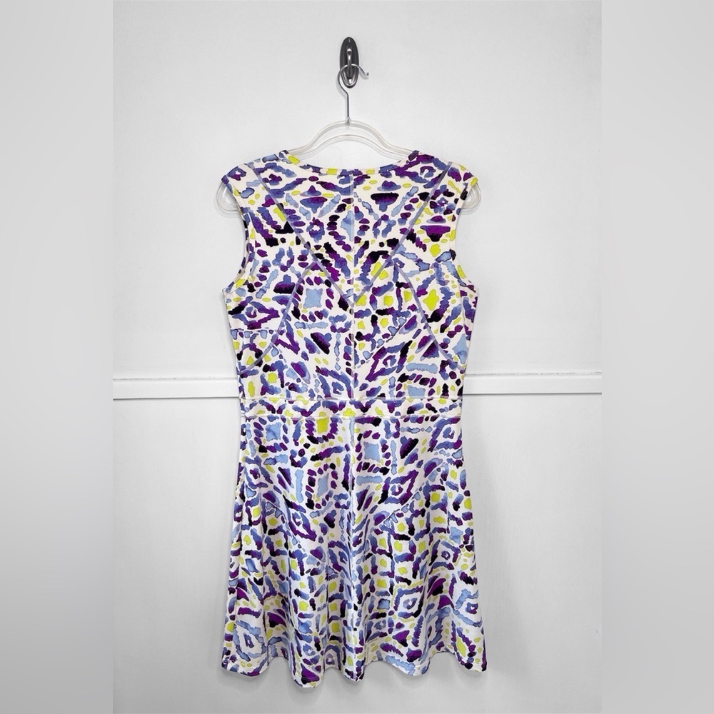 Title Nine Dream Fit & Flare Geometric Purple Multicolor Athletic Dress - Picture 9 of 13